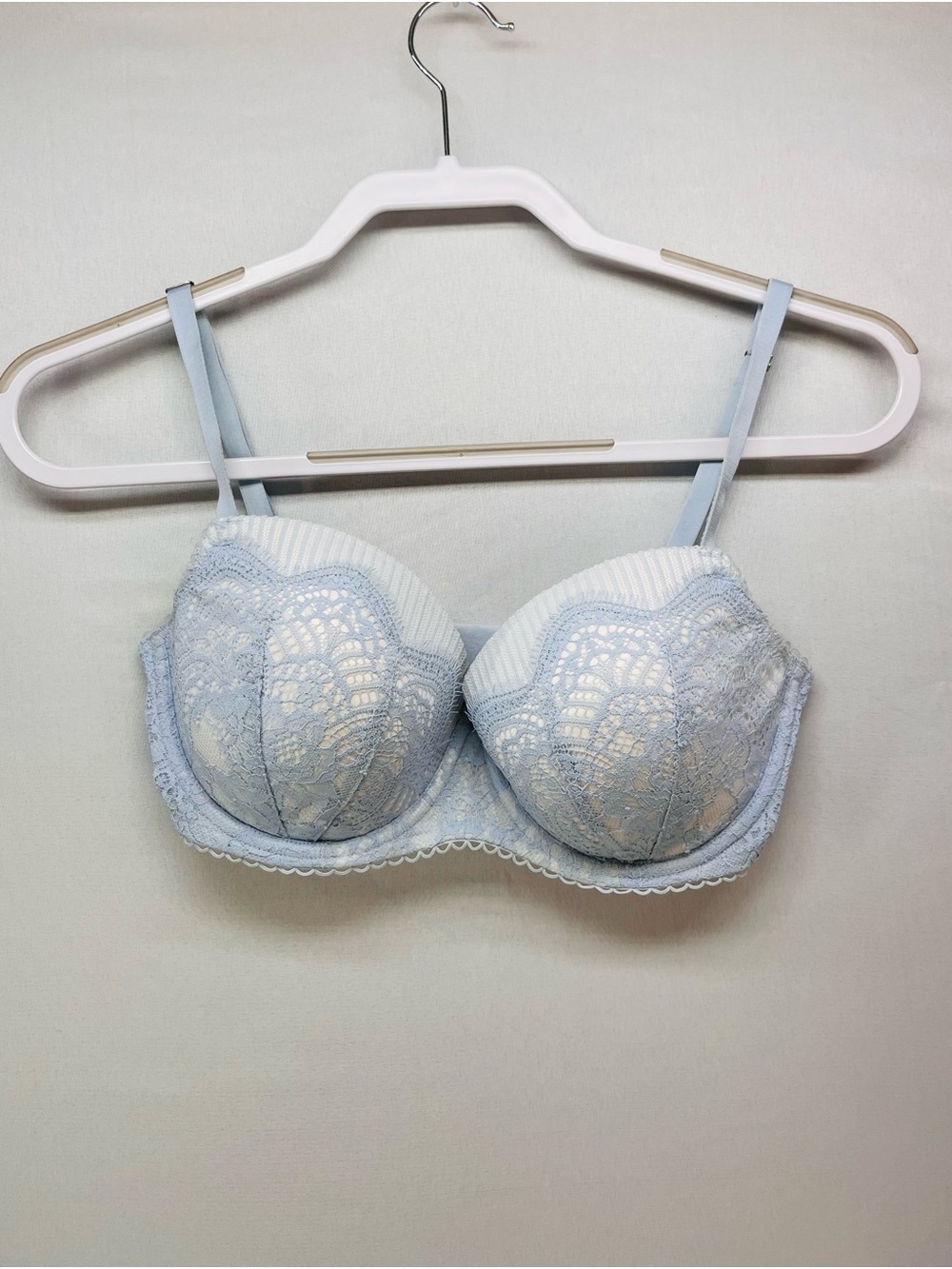 Victoria's Secret Light Blue Lace Push-Up Bra